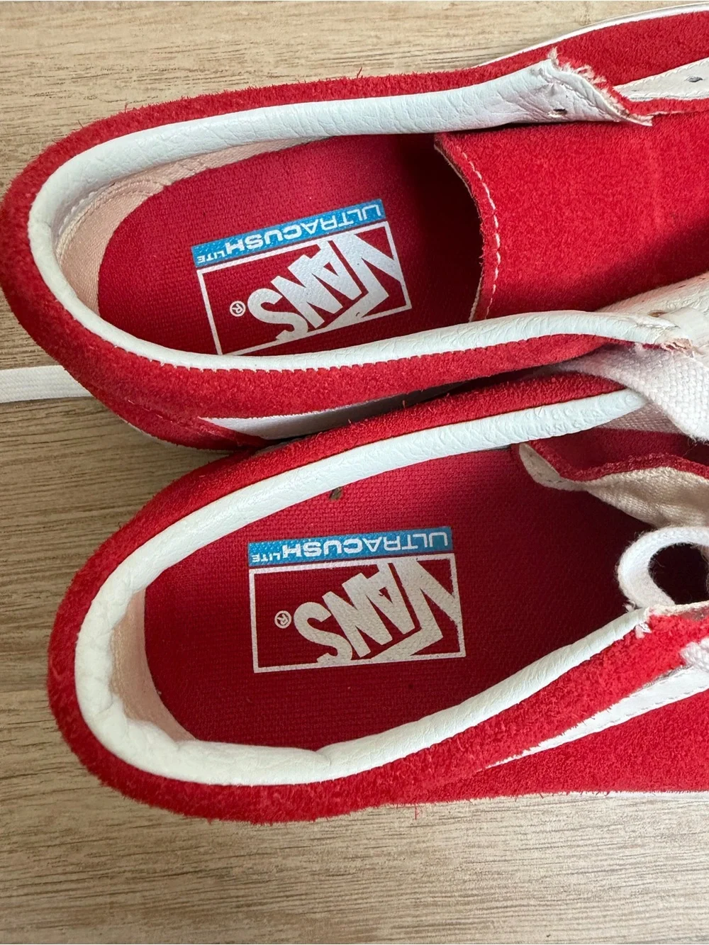 NWT Vans Red & White Classic Skate Sneakers